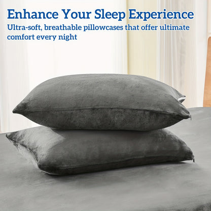 Winter Warm Fitted Sheet and Pillowcases Set - Ultra Soft, Comfy, Luxurious Bed Sheet
