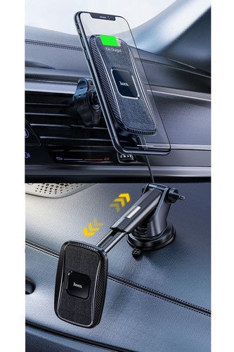 2 In 1 Magnetic Car Mount Suction Vent Wireless Charger