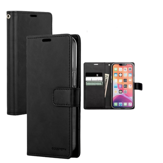 Flip Wallet Case for iPhone 16 Pro Max-Black