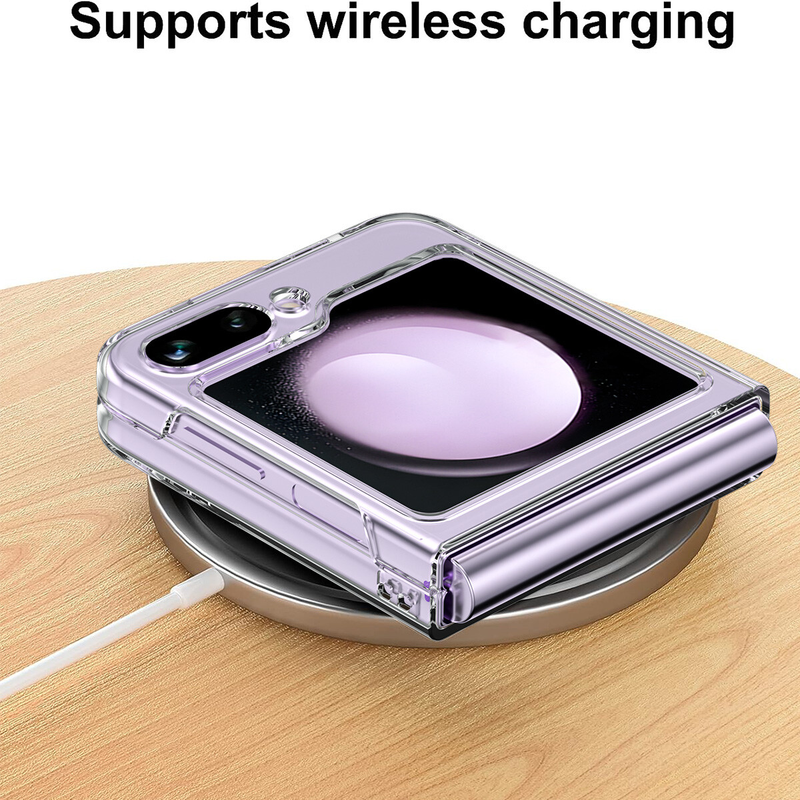 For Samsung Galaxy Z Flip5 Clear Phone Case Slim Transparent