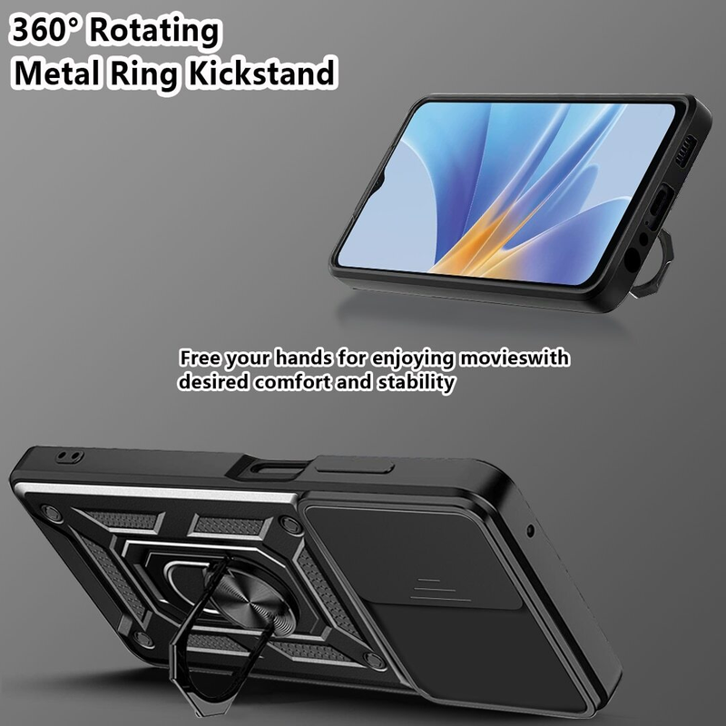 For Oppo A60 5G Shockproof case with Camera Lens Protection-Black