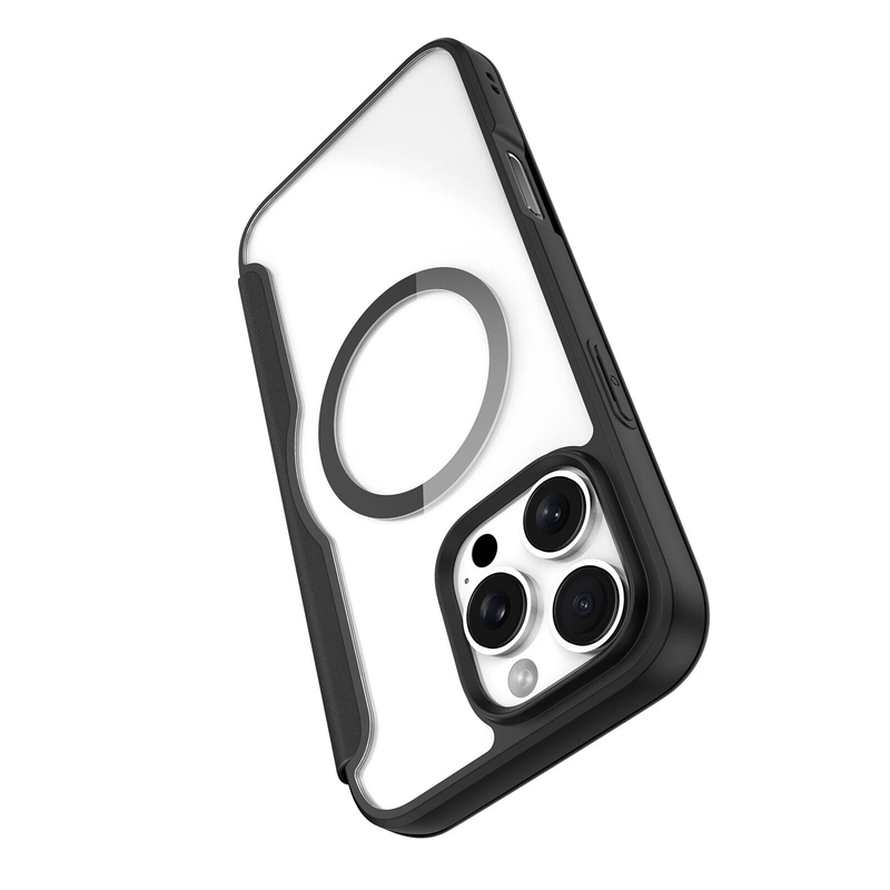 For iPhone 15 Pro Max Magnetic Wallet Flip Case