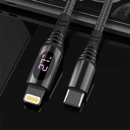 3 PCs Braided Type C to lightning  27W PD Fast Charging data Cable-2m