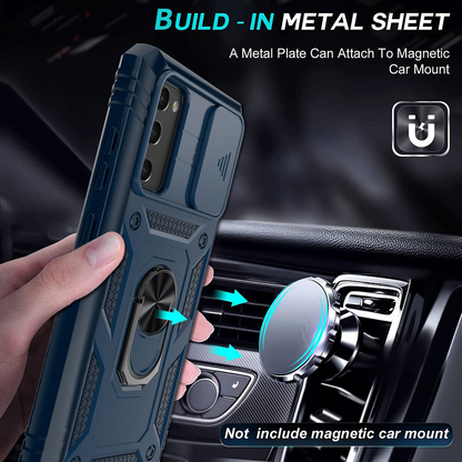 For Samsung Galaxy S21 FE 5G Shockproof Case-Blue