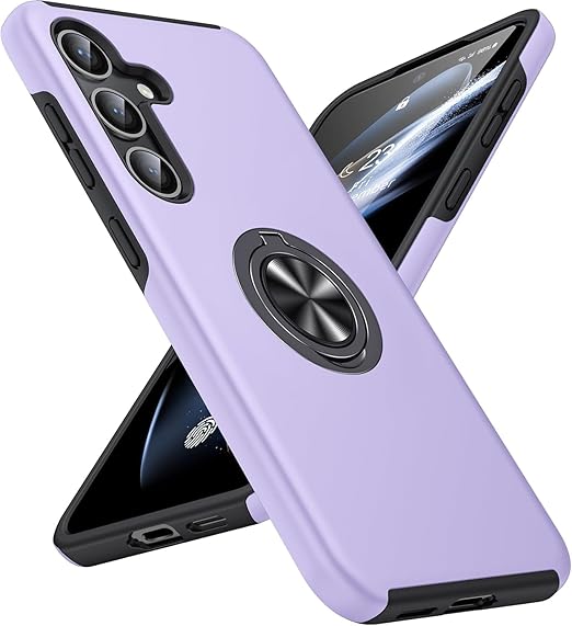 For Samsung Galaxy A56 Case with Ring Holder Kickstand Phone Case-Purple
