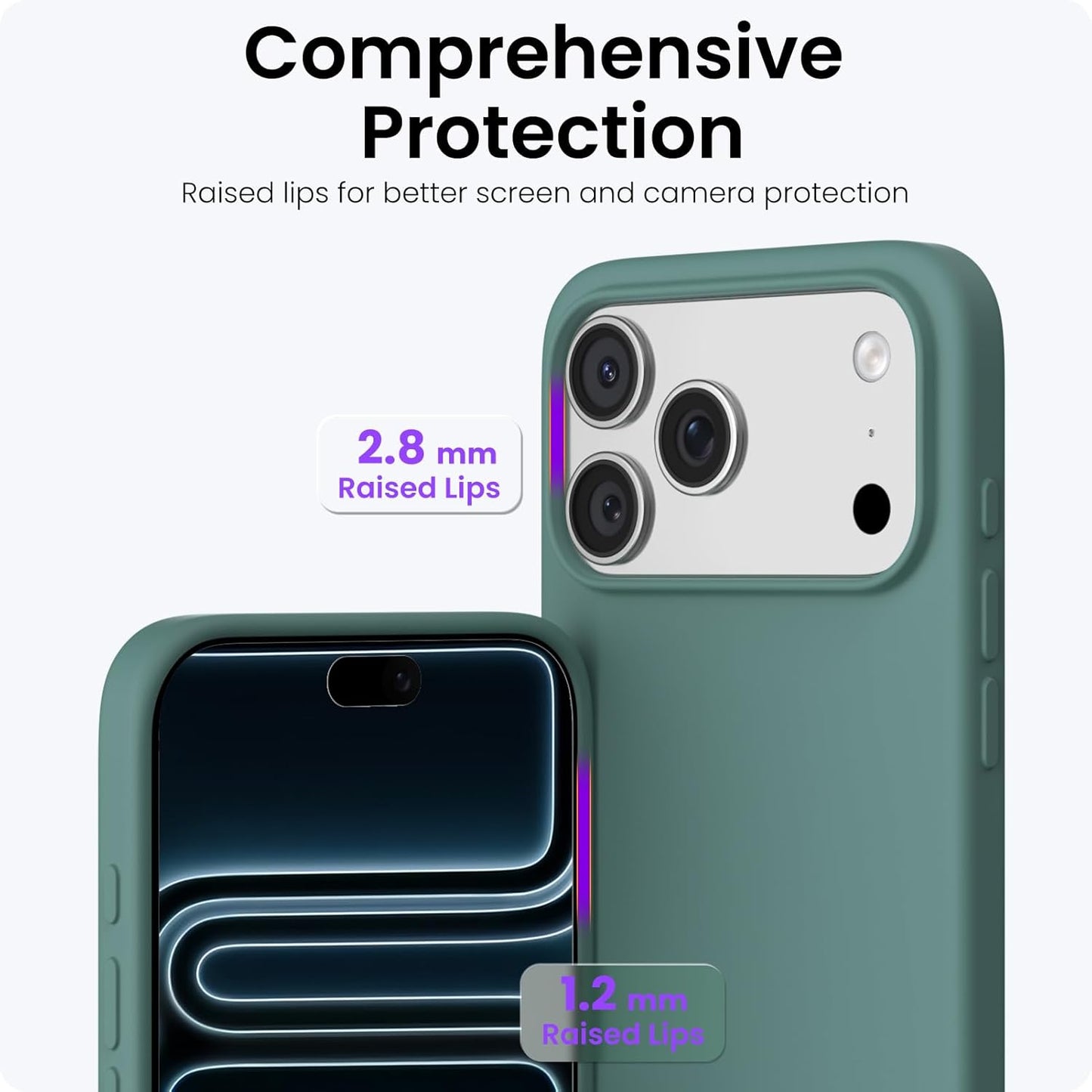 For iPhone 17 Pro Max Green Silicone case