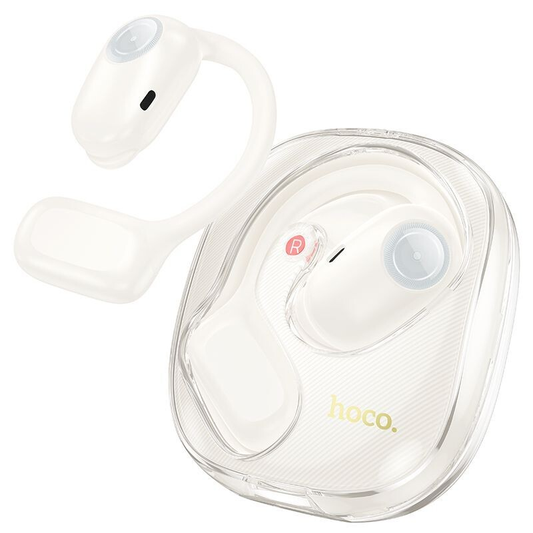 Hoco Wireless Bluetooth Ear Hook Earbuds-Milky White