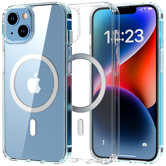 For iPhone 15 Clear Case MagSafe Shockproof Magnetic Cover