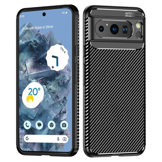 For Google Pixel 7 Pro Case Heavy Duty Shockproof Carbon Fiber Cover