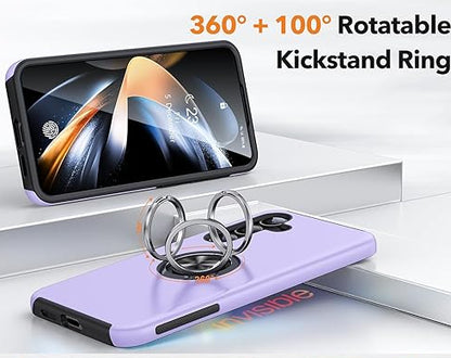 For Samsung Galaxy A56 Case with Ring Holder Kickstand Phone Case-Purple