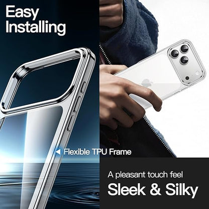 For iPhone 17 Pro Max clear Shockproof case +2 x Screen Protectors