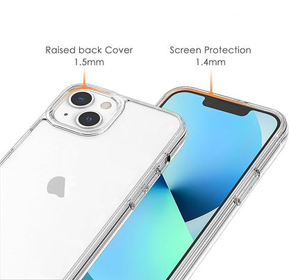 For iPhone 15 Clear Drop Protection  Transparent Hard Case