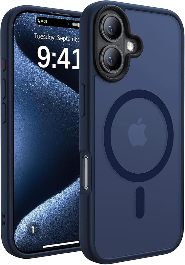 For iPhone 17 Case Matte Blue Phone Cover