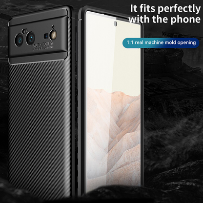 For Google Pixel 8 Pro Case Slim Carbon Fiber Shockproof Heavy Duty Cover