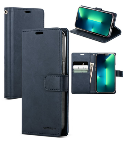 Flip Wallet Case for iPhone 15 -Navy Blue