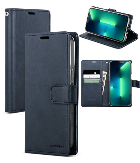 Flip Wallet Case for iPhone 16 Pro Max -Navy Blue