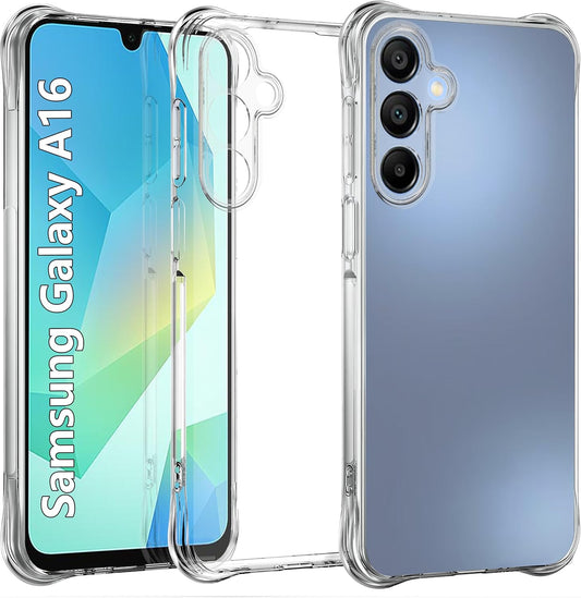 Transparent Case for Samsung Galaxy A16 5G Case Clear TPU Four Corners Soft Cover