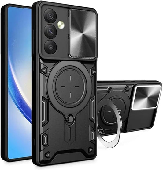 Shockproof case with Camera Slide Window Cover For Samsung Galaxy A15