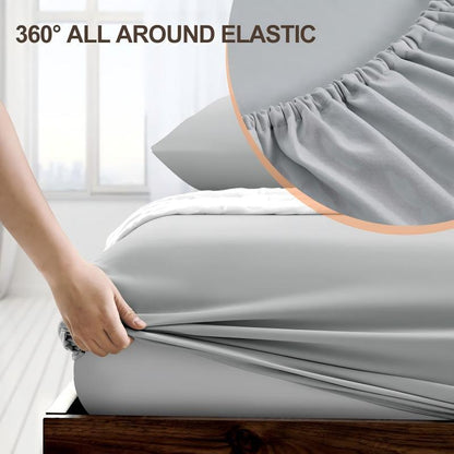 Fitted Bed Sheet Set Ultra Soft - Bed Sheet And Pillowcase