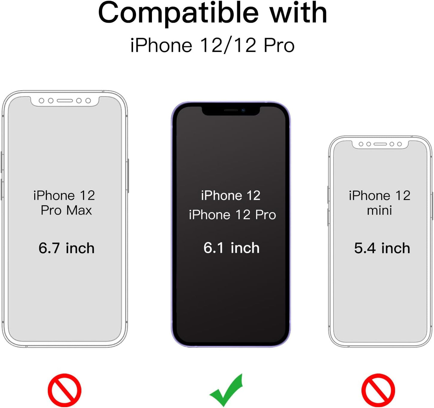 For iPhone 12/12 Pro, 6.1-Inch, Bling Sparkle Shockproof Phone Cover