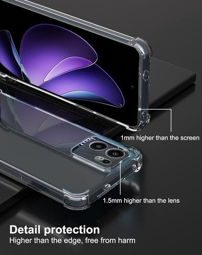 For OPPO Reno13  Pro Shock proof Clear Case + 1 x Screen Protector
