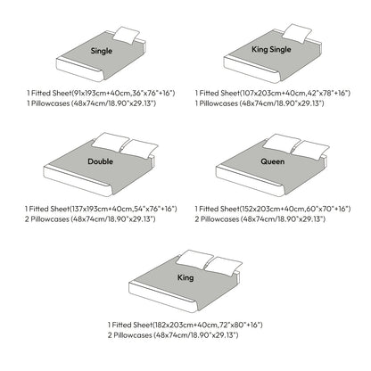 Winter Warm Fitted Sheet and Pillowcases Set - Ultra Soft, Comfy, Luxurious Bed Sheet