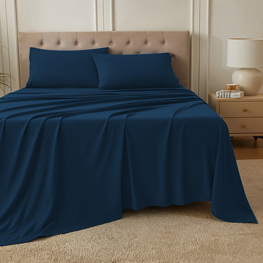 Soft Bed Sheet Set | Queen King Single Double - Flat Sheet, Fitted Sheet, Pillowcase