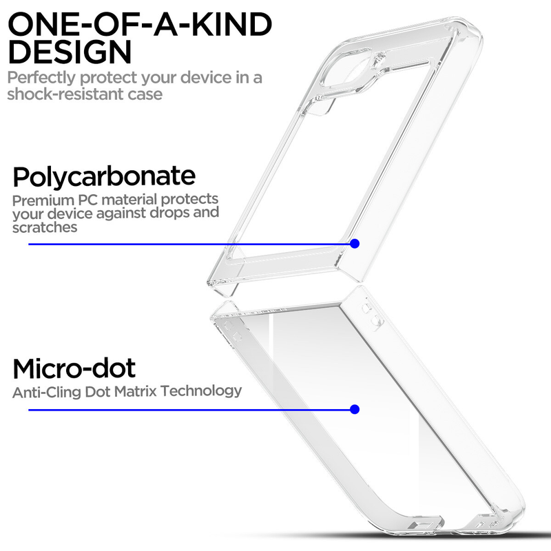 For Samsung Galaxy Z Flip5 Clear Phone Case Slim Transparent