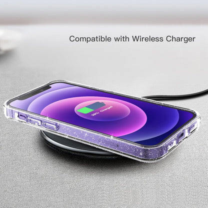 For iPhone 12/12 Pro, 6.1-Inch, Bling Sparkle Shockproof Phone Cover