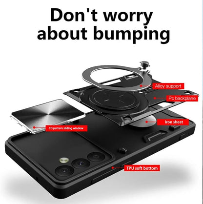 Shockproof case with Camera Slide Window Cover For Samsung Galaxy A55