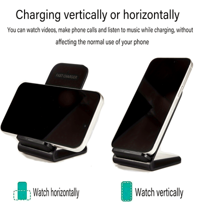 Universal Wireless Charger Stand Dock for Apple iPhone Samsung Android Phone
