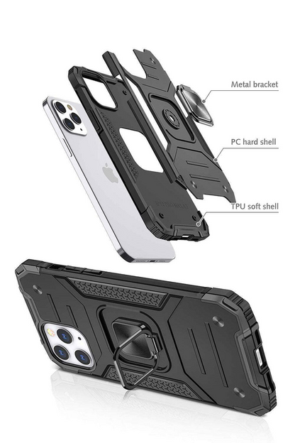 For iPhone 13 Pro Max Black Magnetic Phone Protective case
