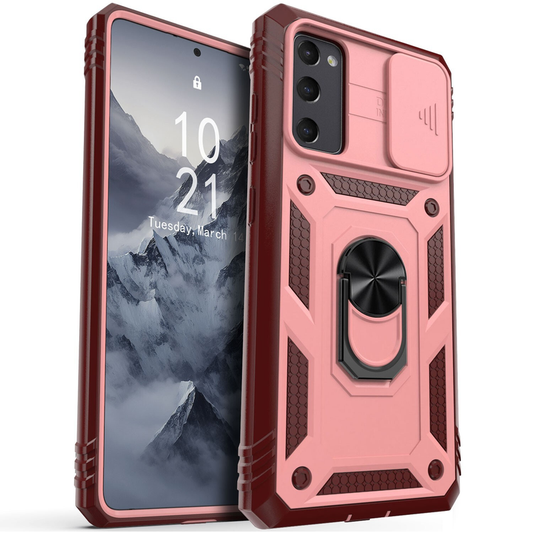 For Samsung Galaxy S21 FE Shockproof Case-Pink/Red