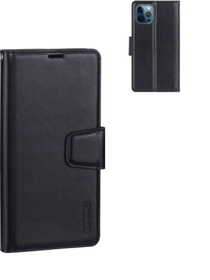 For iPhone 16 Pro Max Wallet Case Black Colour Flip Cover
