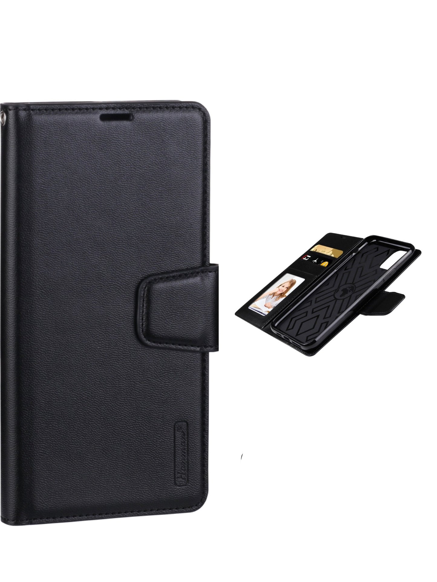 For iPhone 16 Pro Max Wallet Case Black Colour Flip Cover
