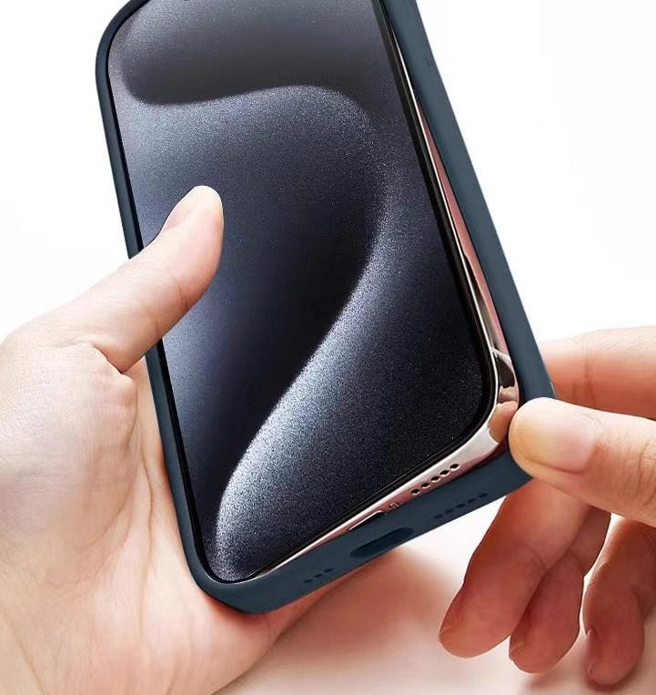 For iPhone 13 Silicone Case -Navy Blue, Slim Fit Cover