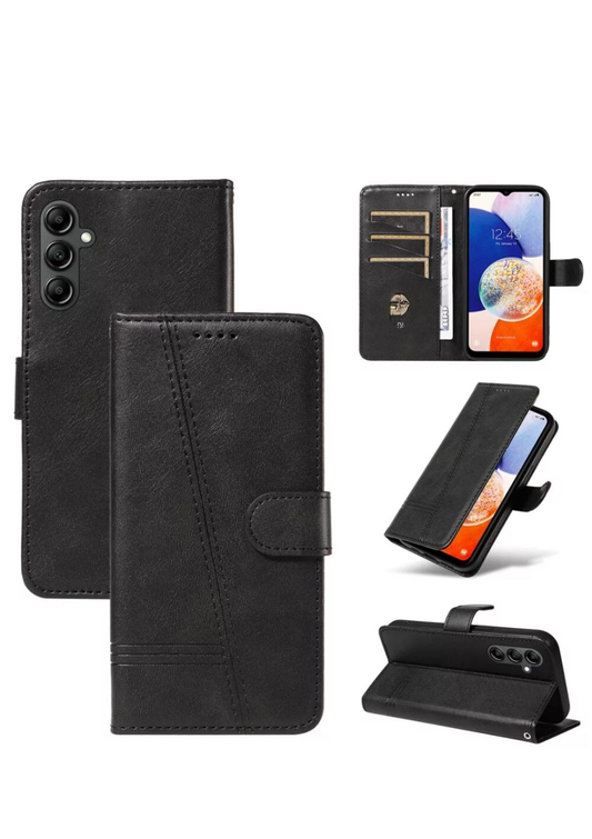 For Samsung Galaxy A06 Wallet Case with Card holder Black Colour Flip Cover