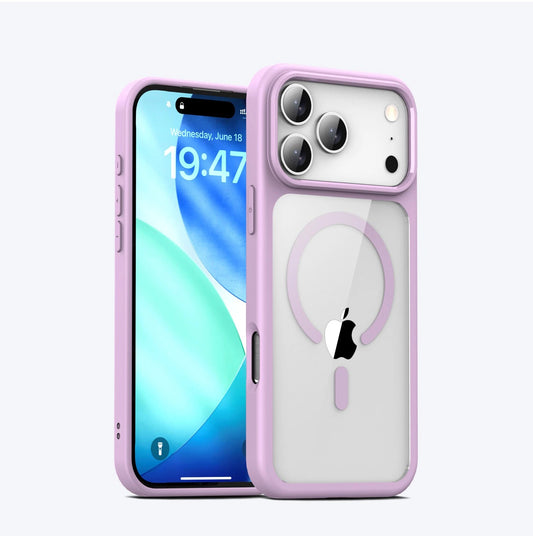 For iPhone 17 Pro Max Case , Magsafe Protective Cover,Purple edge