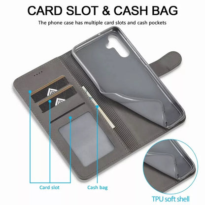 For Samsung Galaxy A16 Matte Wallet Flip Grey colour Case