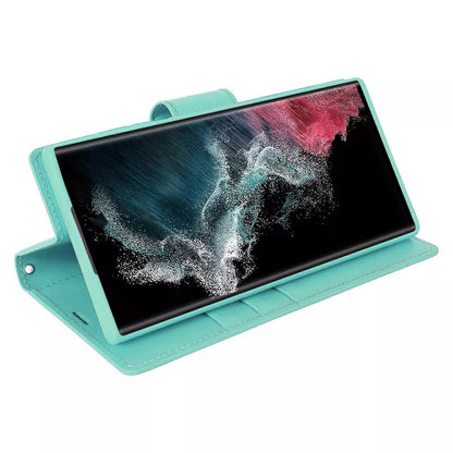 For Samsung Galaxy S25 Plus Wallet Case with Card holder Mint Colour Flip Cover