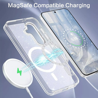 For Samsung Galaxy S24 Plus Glitter Shockproof MagSafe Magnetic Case Cover