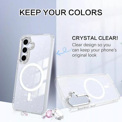 For Samsung Galaxy S24 Plus Glitter Shockproof MagSafe Magnetic Case Cover
