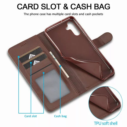 For Samsung Galaxy A16 Matte Wallet Flip Coffee colour Case