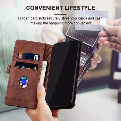 For Samsung Galaxy S24 Wallet Case Brown Colour Folio Flip Cover