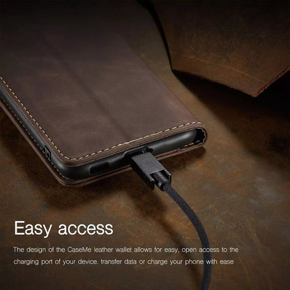 For Samsung Galaxy S24 Wallet Case Brown Colour Folio Flip Cover
