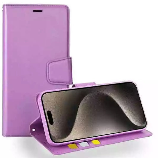For iPhone 16E Wallet Case Purple Colour Flip Cover