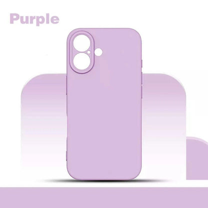 For iPhone 16 Plus Silicone Gel Purple case + 2 x Screen Protectors