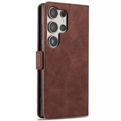 For Samsung Galaxy S24 Wallet Case Brown Colour Folio Flip Cover