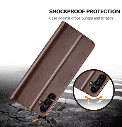 For Samsung Galaxy A16 Matte Wallet Flip Coffee colour Case