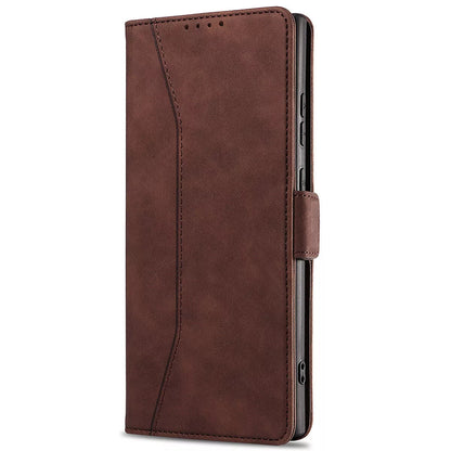 For Samsung Galaxy S24 Wallet Case Brown Colour Folio Flip Cover